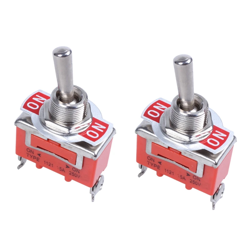 

2X AC 250V 15A ON / ON 2-Way SPDT Screw Terminals Toggle Switch