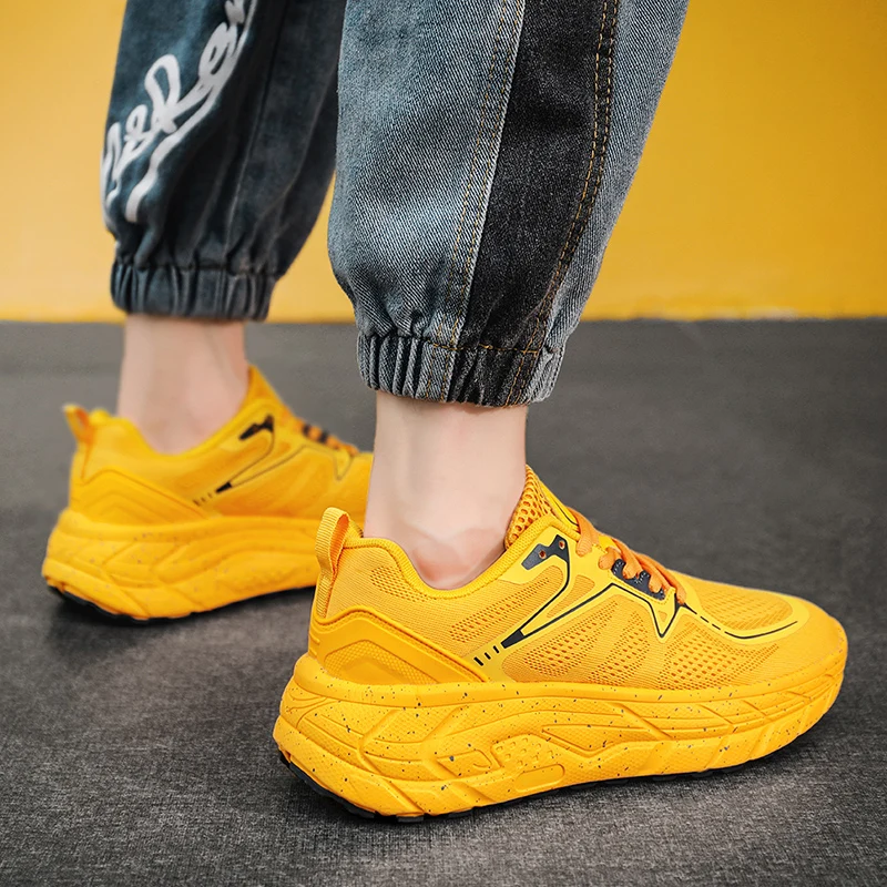 Unisex Athletic Shoes Thick Casual Walking Shoes Men Women Platform Breathable Fashion Trekking Sneakers