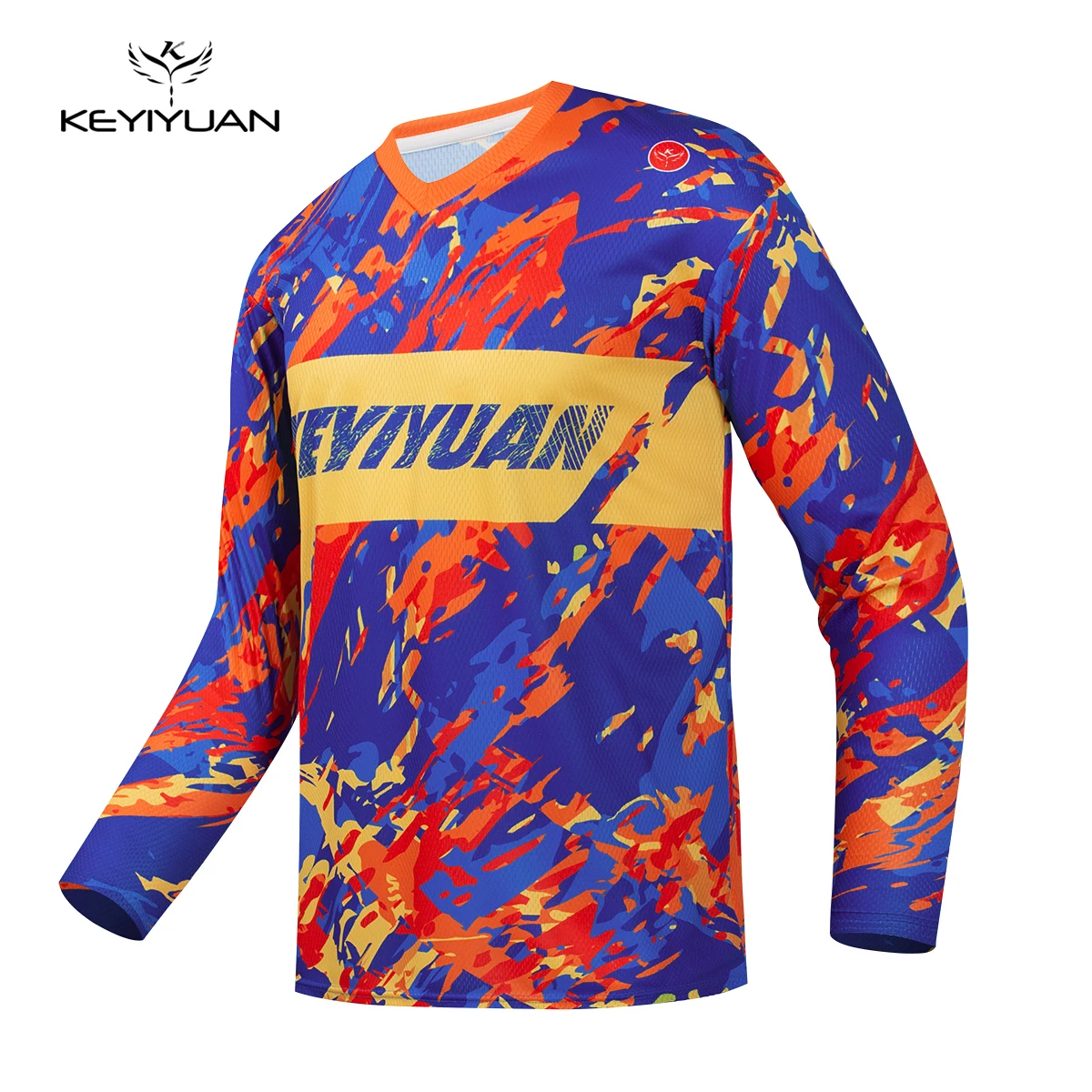 

KEYIYUAN Summer Long Sleeve Cycling Jersey Men Racing Off Road Downhill Mtb Enduro T-shirt Radtrikot Herren Camiseta Motocross