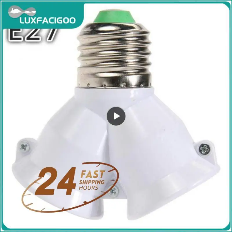 

2~30PCS Lamp Holder Universal E27 To 2-e27 E27 Socket Bulb Holder Portable 2 In 1 Splitter Adapter Accessories Tools