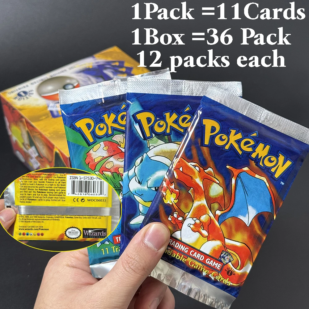 PKM Proxy Game PTCG Cards rare Booster Packs Base Fossil Jungle 9 одиночных пакетов 1 упаковка 11 карт и бустер 3 коробки 1 коробка 36 упаковок игрушек (art.: 3920d4bd2ae8d) - 3920d4bd2ae8d