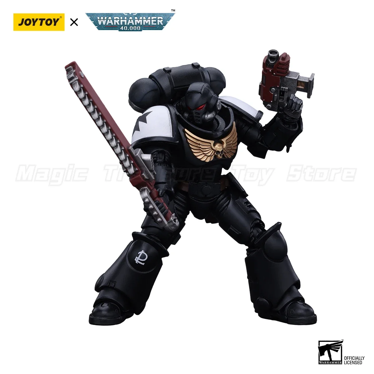 【Доставка в течение 24 часов】Фигурка JOYTOY Warhammer 40K Space Marines Black Templars Outriders Brother Valtus 118 (art.: 3920dc6b003dc) - 3920dc6b003dc