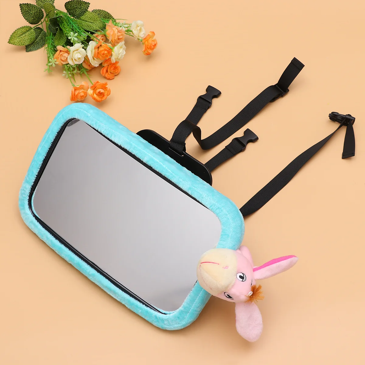 

Car Mirror Car Mirror Safety Monitor Child Infant in Rear Facing Car 360° Adjustable for Backseat Lovely Donkey Decoration