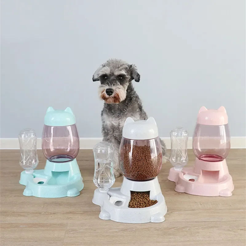 

2.2L Automatic Pet Feeder for Dogs & Cats, 2 IN 1 Food and Water Dispenser Bowls with Constant Supplies