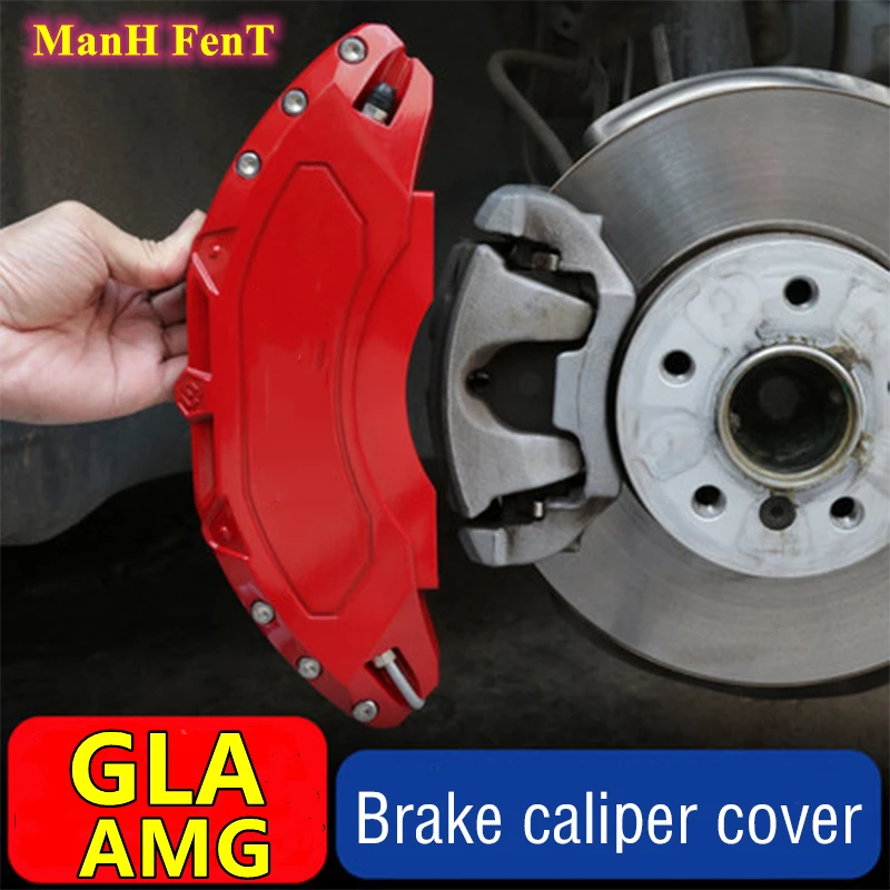 Brake Caliper Cover Aluminum Metal For AMG GLA35 GLA45 4MATIC 4MATIC+ 2015 2016 2017 2021 2022