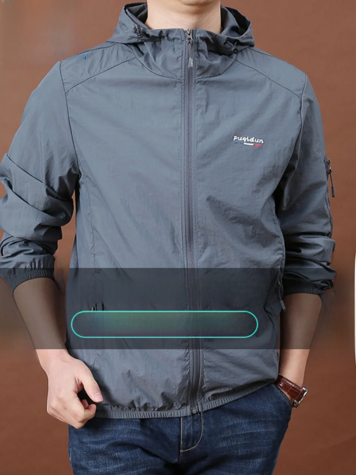 Paul Ice Silk Waterproof Sun Protection Clothing Men's Daddy Clothes Middle-Aged and Elderly Ultra-Thin Wind Shield Outdoor U...