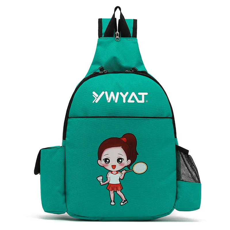 YWYAT Badminton Bag for 2 Rackets Polyester Boys Girls Kids Sports Badminton Racquet Cover Children Shoulder Backpack