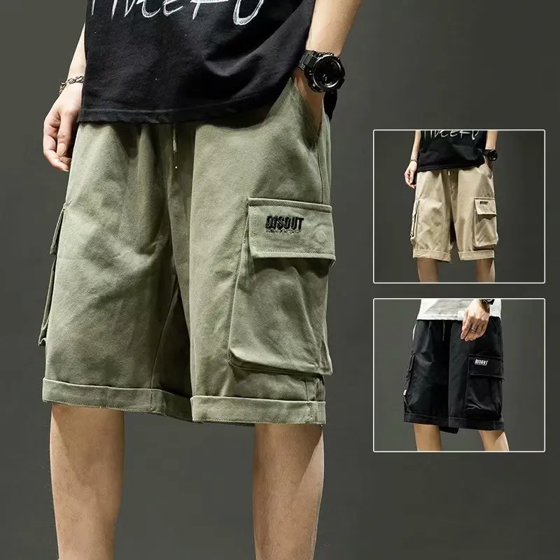 

2021 Summer Hiphop Harajuku Shorts Multi-Pocket Men Cargo Shorts Oversized Beach Cargo Shorts -40