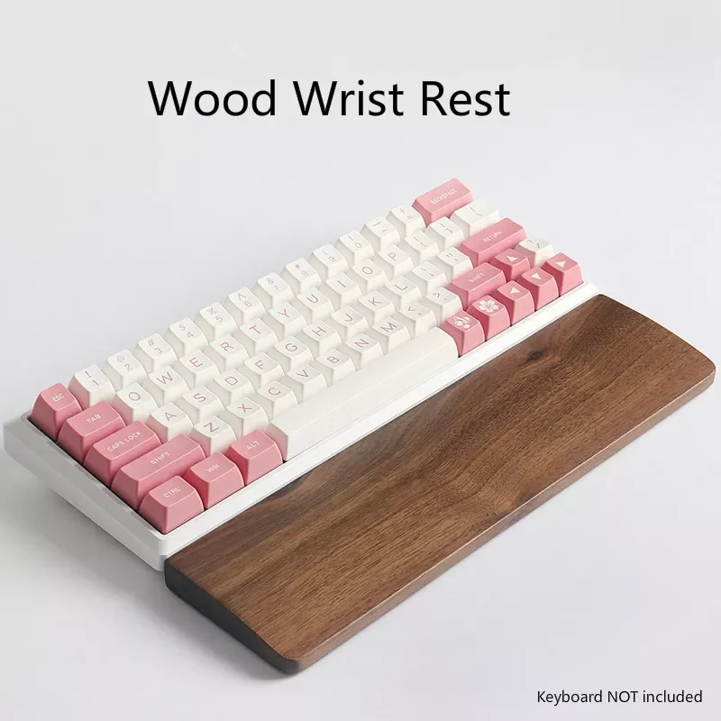 

Walnut Wood Wrist Rest For Mechanical Keyboard Solid Wooden Wrist Pad Palm Support Compatible 61 87 104 Keyboard