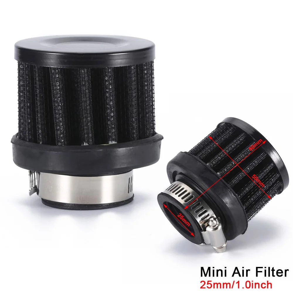 

Universal Car Air Filter For Motorcycle Cold Air Intake High Flow Crankcase Vent Cover Mini Cone Breather Filters 25mm