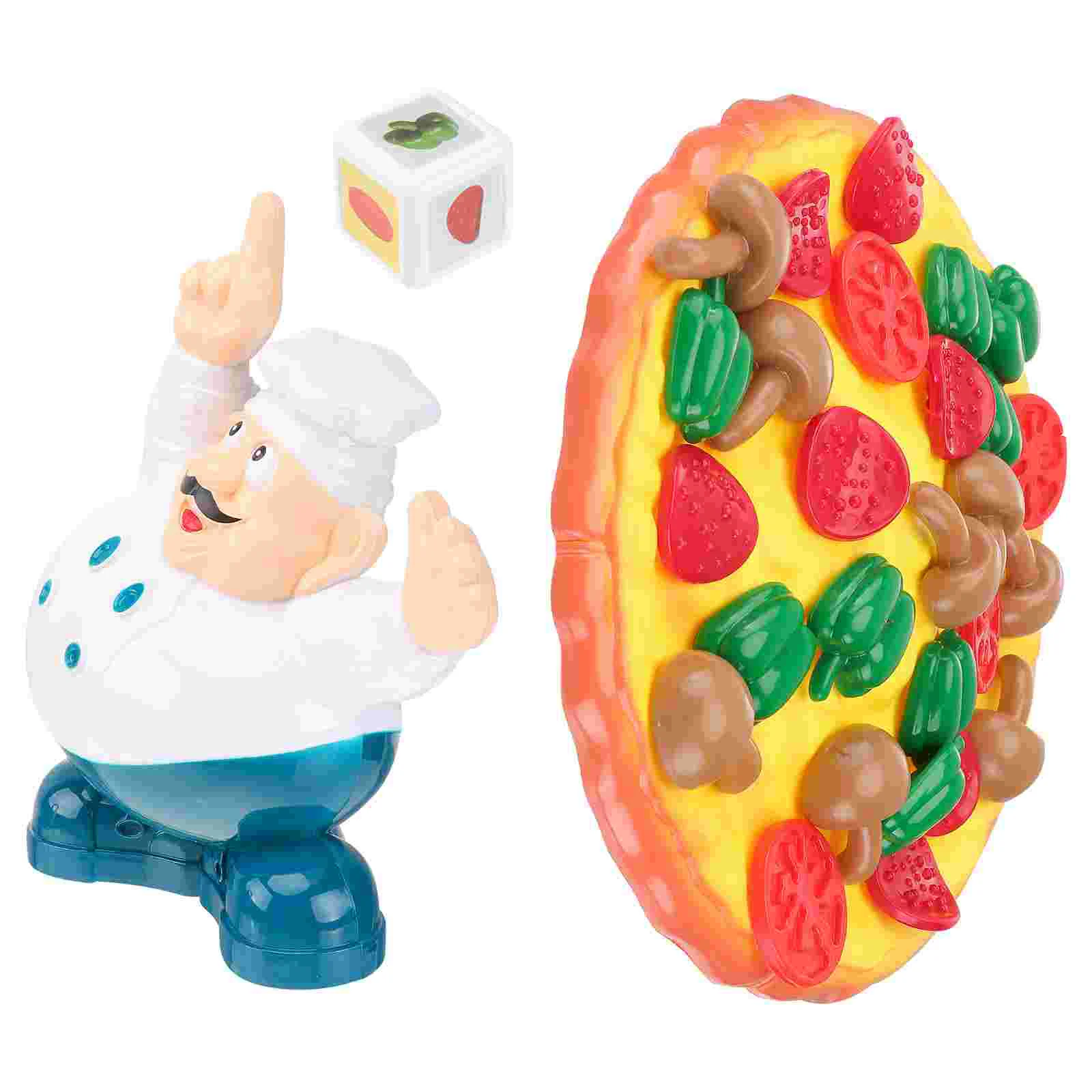 

Stacking Pizza Toys Balancing Game with Chef Model Vegetable Dice Interactive Stacker Puzzle Early Educational Toys for Kids