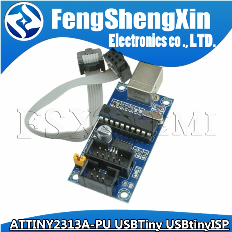 

ATTINY2313A-PU USBTiny USBtinyISP AVR ISP Programmer Bootloader For Arduino IDE Meag2560 UNO R3 With 10pin Programming Cable One
