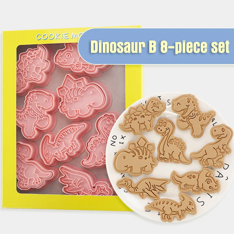

8pcs/set 3D Cartoon Biscuit Molds Cookie Moulds Press Cookie Cutter Set Custom Cookie Cutter DIY Kitchen Baking Accessories