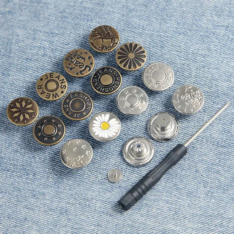 Съемные регулируемые пуговицы для талии без гвоздей Artracyse 1/2/5/10 шт. бесшовных пуговиц для джинсов из сплава