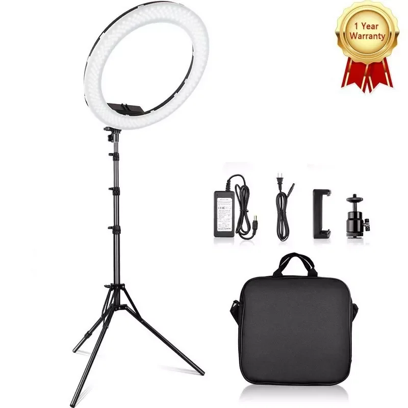 

NEW IN 18 inch photography ring lamp 55W round lamp 3200K 5500K 240 Leds Makeup Ring Light Lamp For Camera Photo Studio