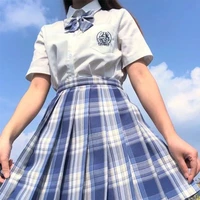 japanese school dresses collection jk uniform pleated skirt girl women lattice skirt student college cosplay anime sailor suit