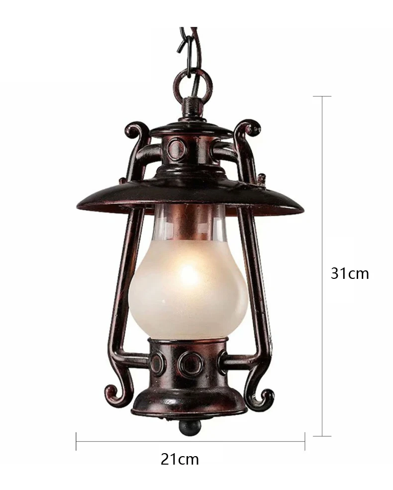 Антикварный керосиновый настенный светильник в европейском стиле уличный литой