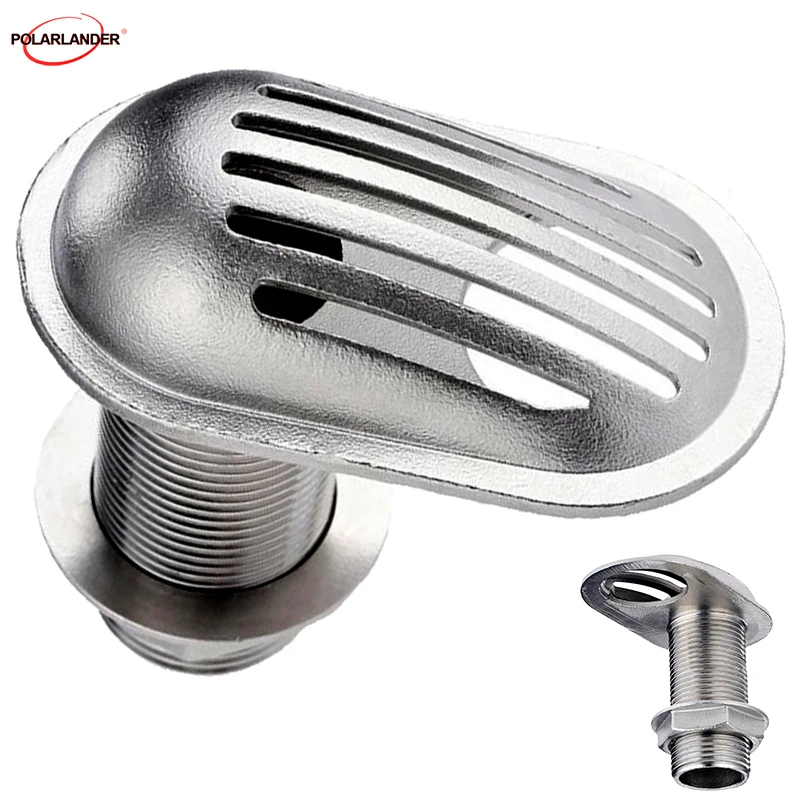 

Stainless Steel 316 Marine Grade Fitting Rowing Boats Accessories Yacht Thru Hull Inlet With Intake Strainer