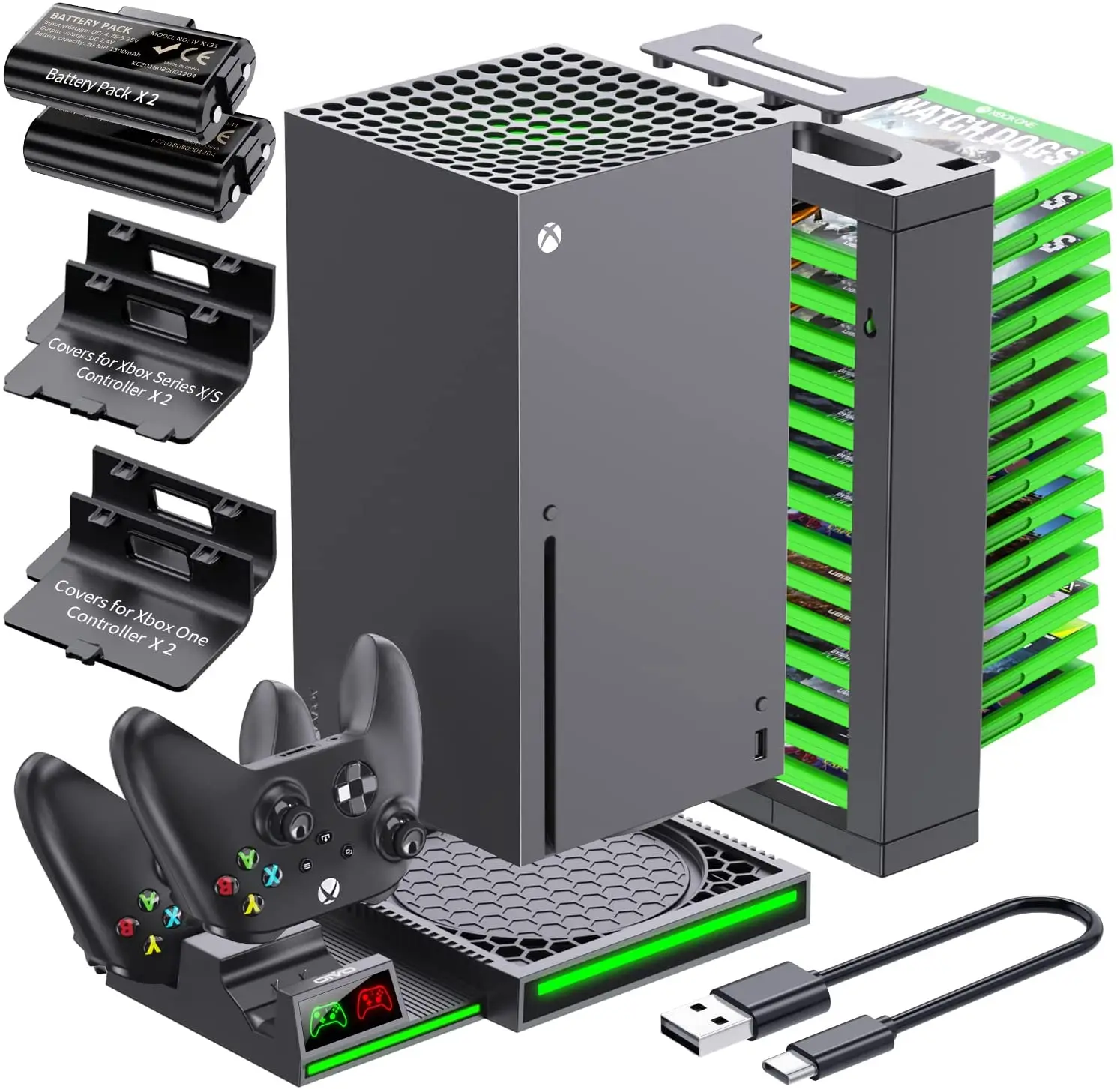 game console cooling base for xbox series x vertical stand gamepad charging dock games disc storage bracket for xsx accessories free global shipping