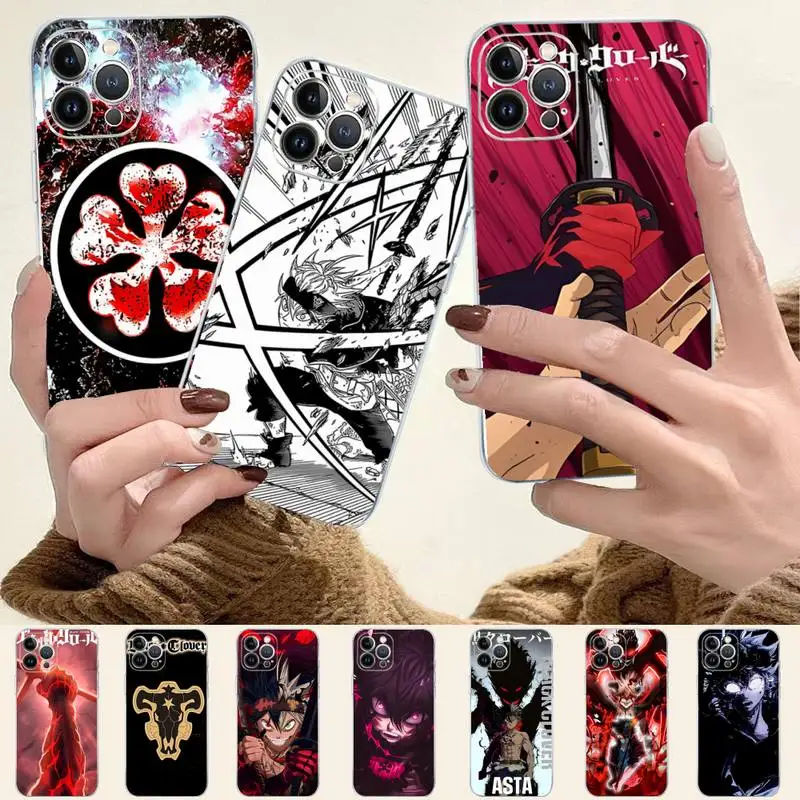 

Black Clover Anime Asta Phone Case For iPhone 8 7 6 6S Plus X SE 2020 XR XS 14 11 12 13 Mini Pro Max Mobile Case