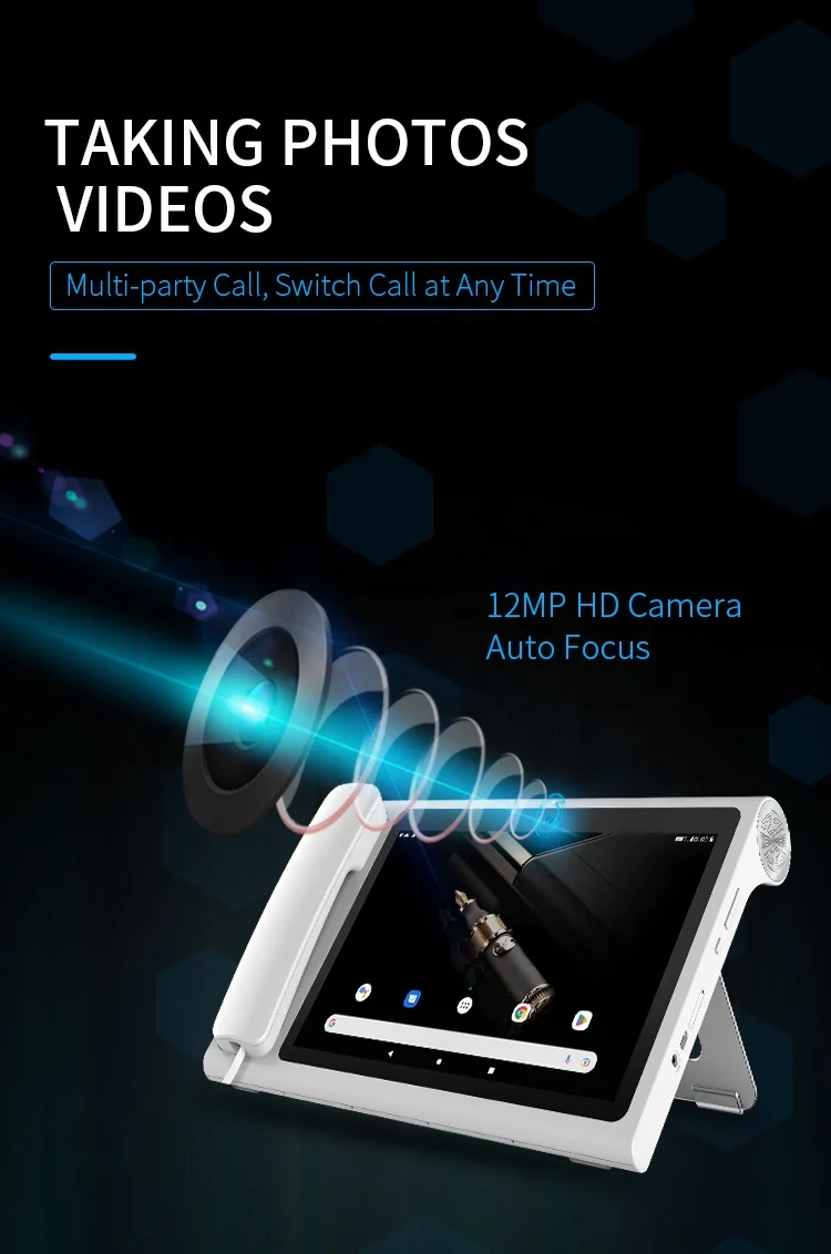 OEM ODM Домашний офис 3G 4G VoLTE Wi-Fi видеотелефон 4 + 64 ГБ 10-дюймовый сенсорный экран PSTN