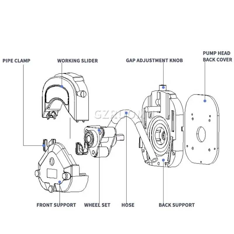 353Y Головка перистальтического насоса Простая установка Технические