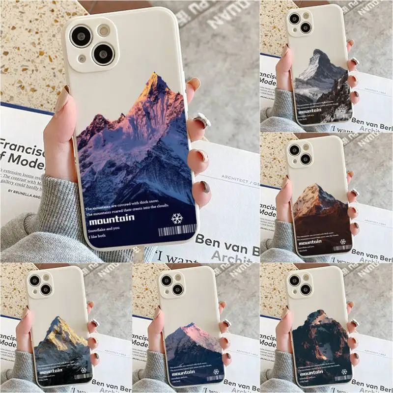 

Aesthetic Snow Mountain Angel Eyes Phone Case For Iphone 7 8 Plus X Xr Xs 11 12 13 Se2020 Mini Mobile Iphones 14 Pro Max Case