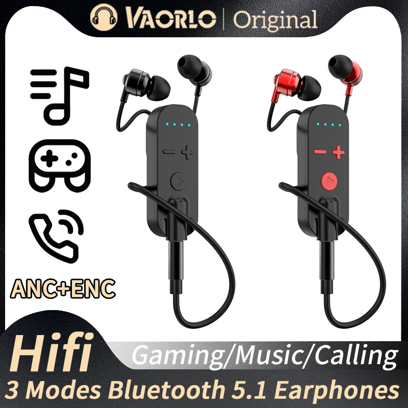 

Bluetooth 5,1 наушники приемник + наушники ANC + ENC шумоподавление 3 режима игры/музыка/Звонки Низкая задержка беспроводные гарнитуры