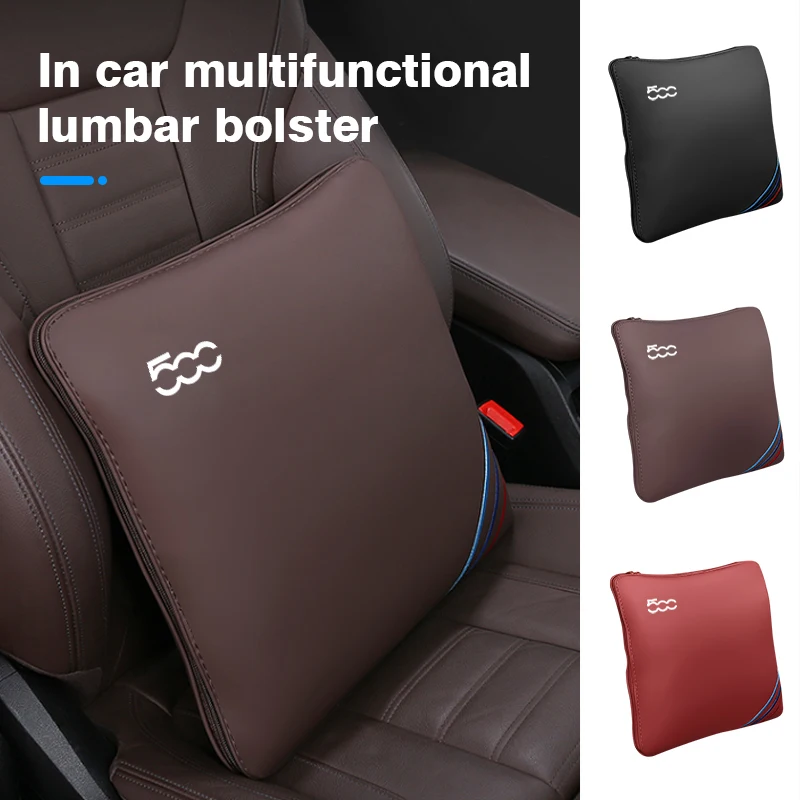 Фото Подушка для шеи и поясницы из кожи для автомобиля, для Fiat Panda, Freemont, Linea, Strada, Ducato, Egea, Croma, Abarth №1