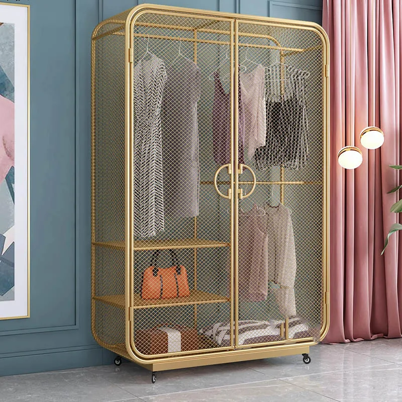 Роскошные скандинавские Шкафы для комнаты полка одежды мобильные шкафы спальни