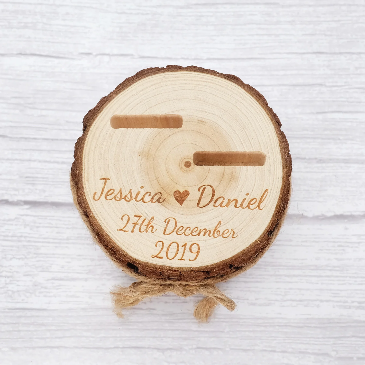 Персонализированная шкатулка для обручальных колец с гравировкой украшений