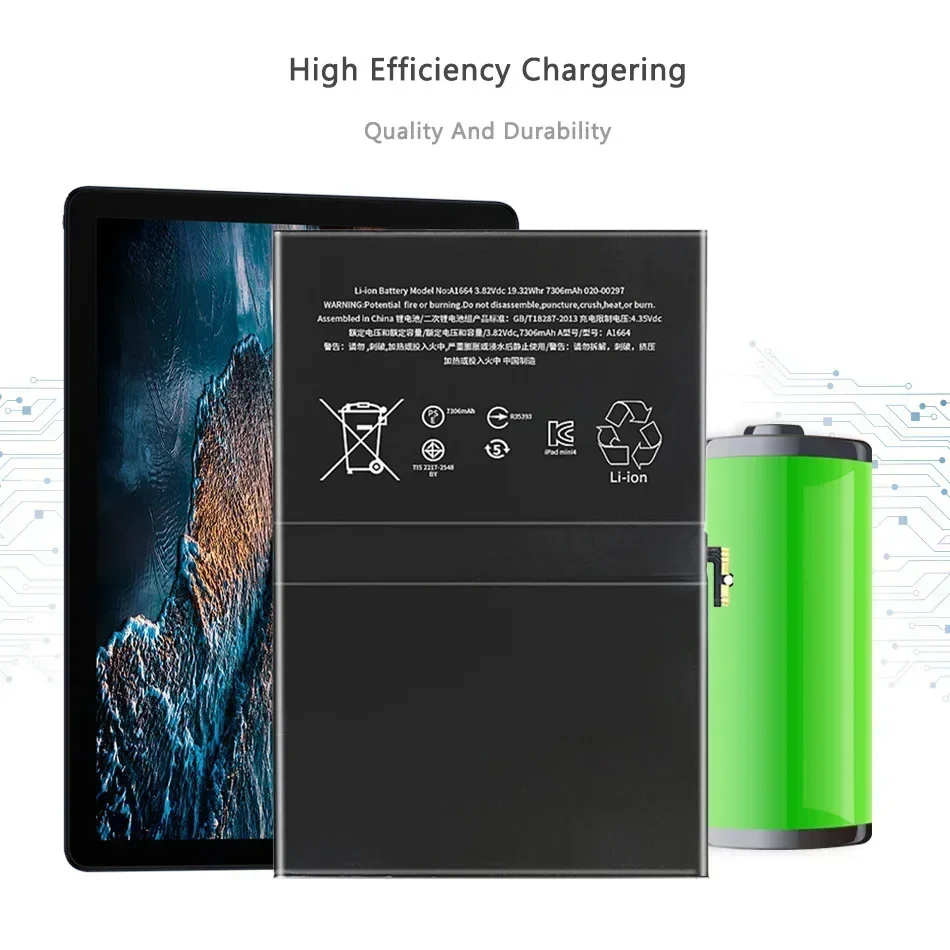 Сменный аккумулятор для мобильного телефона Apple IPad Pro 9 7 Pro97 A1673 A1674 A1675 7306 мАч