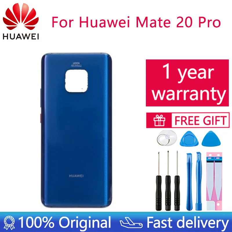 Крышка батарейного отсека для Huawei Mate 20 Pro Задняя стеклянная панель задняя крышка