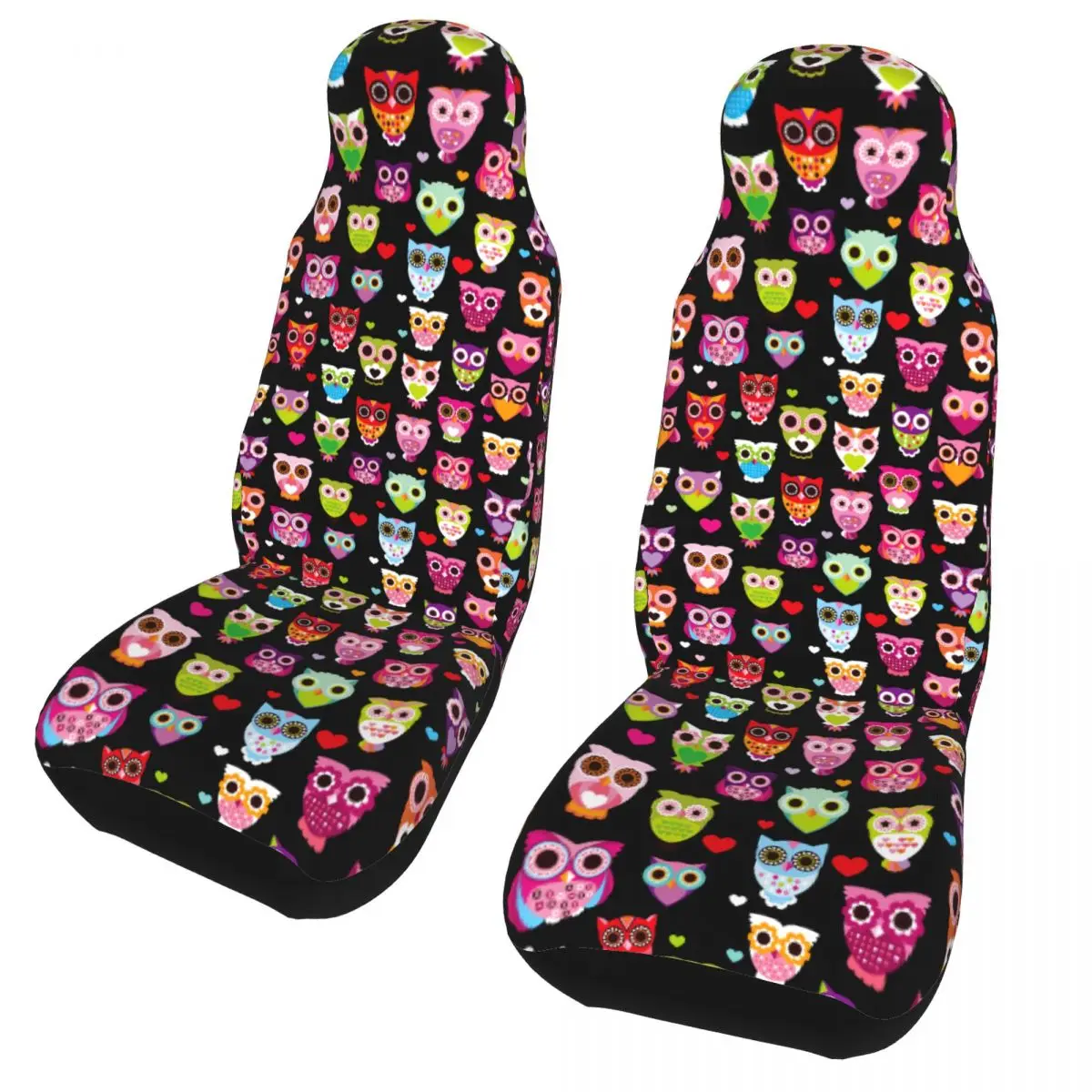 

Owl Animal Bird Colorful Universal Car Seat Cover Auto Interior Travel Seat Covers Polyester Fishing