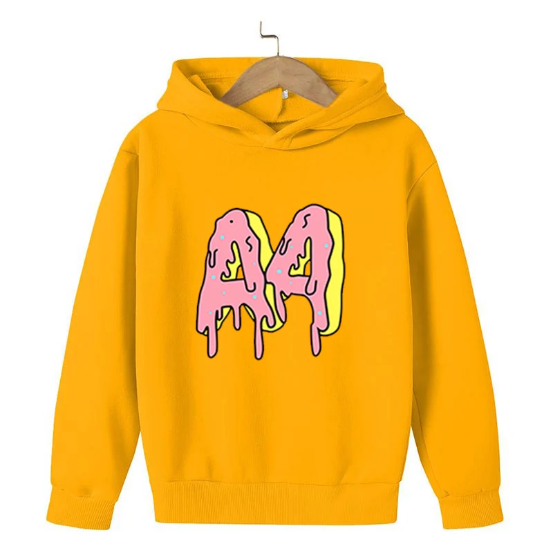 

2022 Summer A4 Merch Child Hoodie Pants Suit Boy Girl Sweatshirt Tops Quality Kids Baby Clothing Print A4 Donuts Sleeve Length