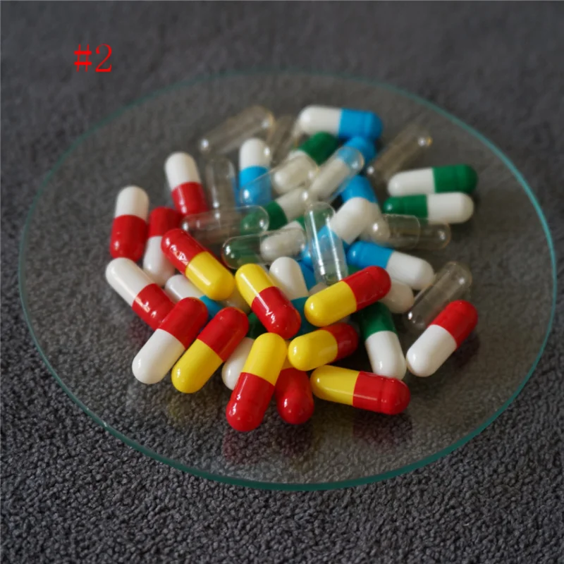 

2# 1000/5000pcs 2 size High quality colored hard gelatin empty capsules, hollow gelatin capsules ,joined or separated capsules