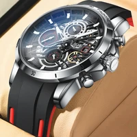 2022 new luxury watches for men fashion silicone strap military waterproof sport chronograph quartz wristwatch clock with date