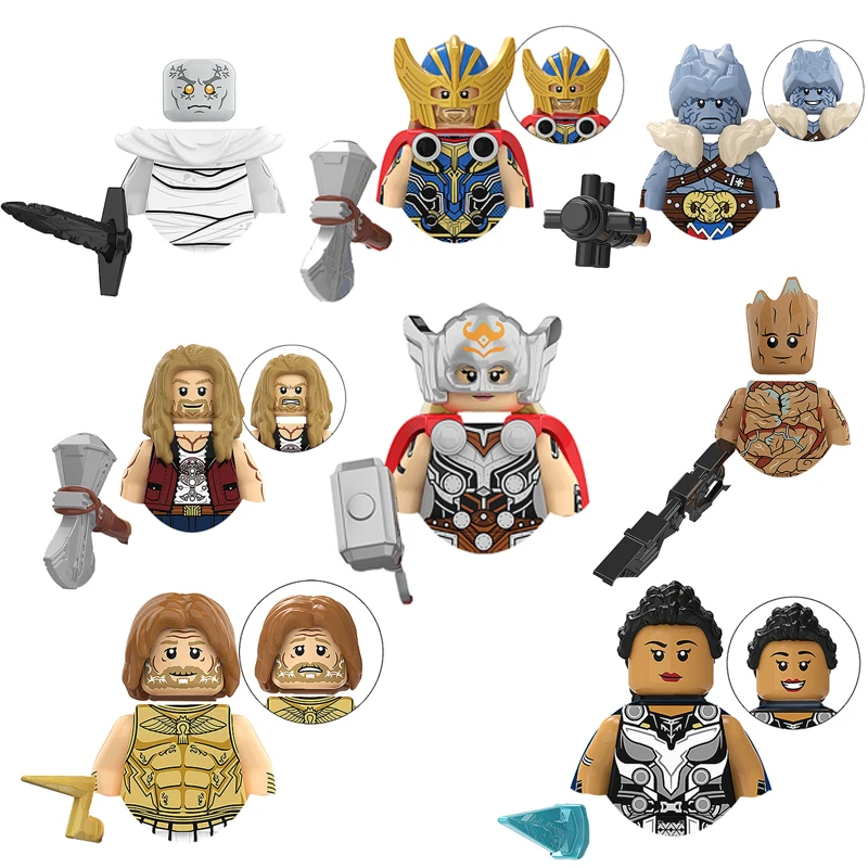 

Superhero Thor 4 Mini Building Blocks Action Figures DIY Jane Foster Parts Bricks Accessories MOC Educational Toys for Kids Gift