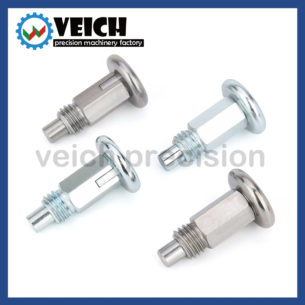 VCN231 углеродистая сталь с Оцинкованными резьбовыми индексирующими установочными штифтами, бесконтактная сталь, самоблокирующийся/Обратный указательный винт/болт