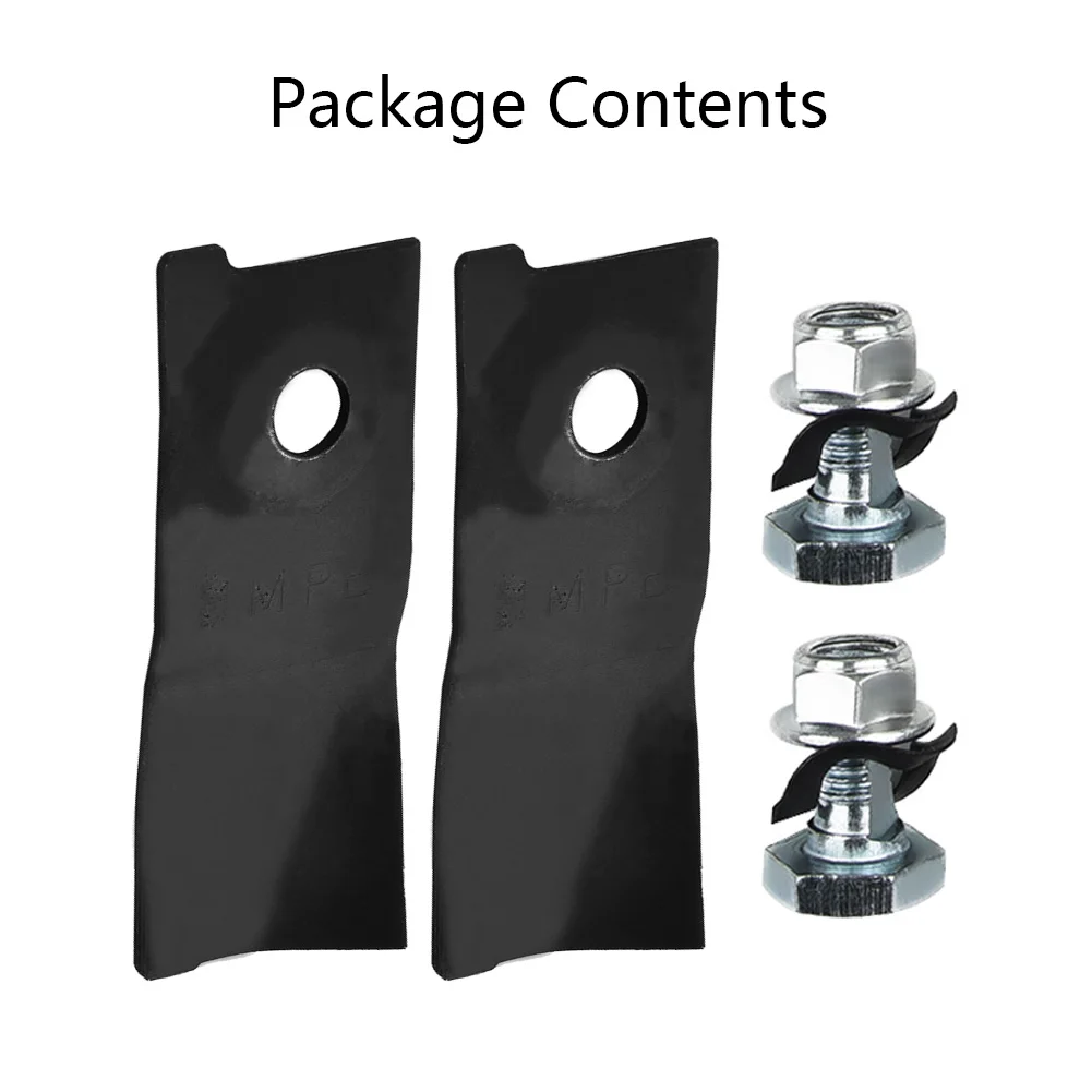 2 комплекта закаленных лезвий газонокосилки болты 18 дюймов 125x45 мм комплект для
