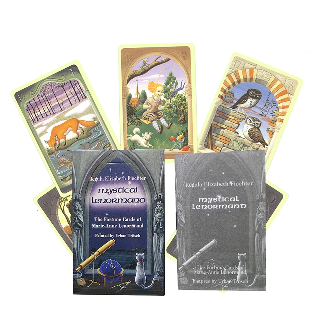 

In 2022 Mystical Tarot Cards Game Conversation Dialogue for Beginners with Guidebook Board Game Divination