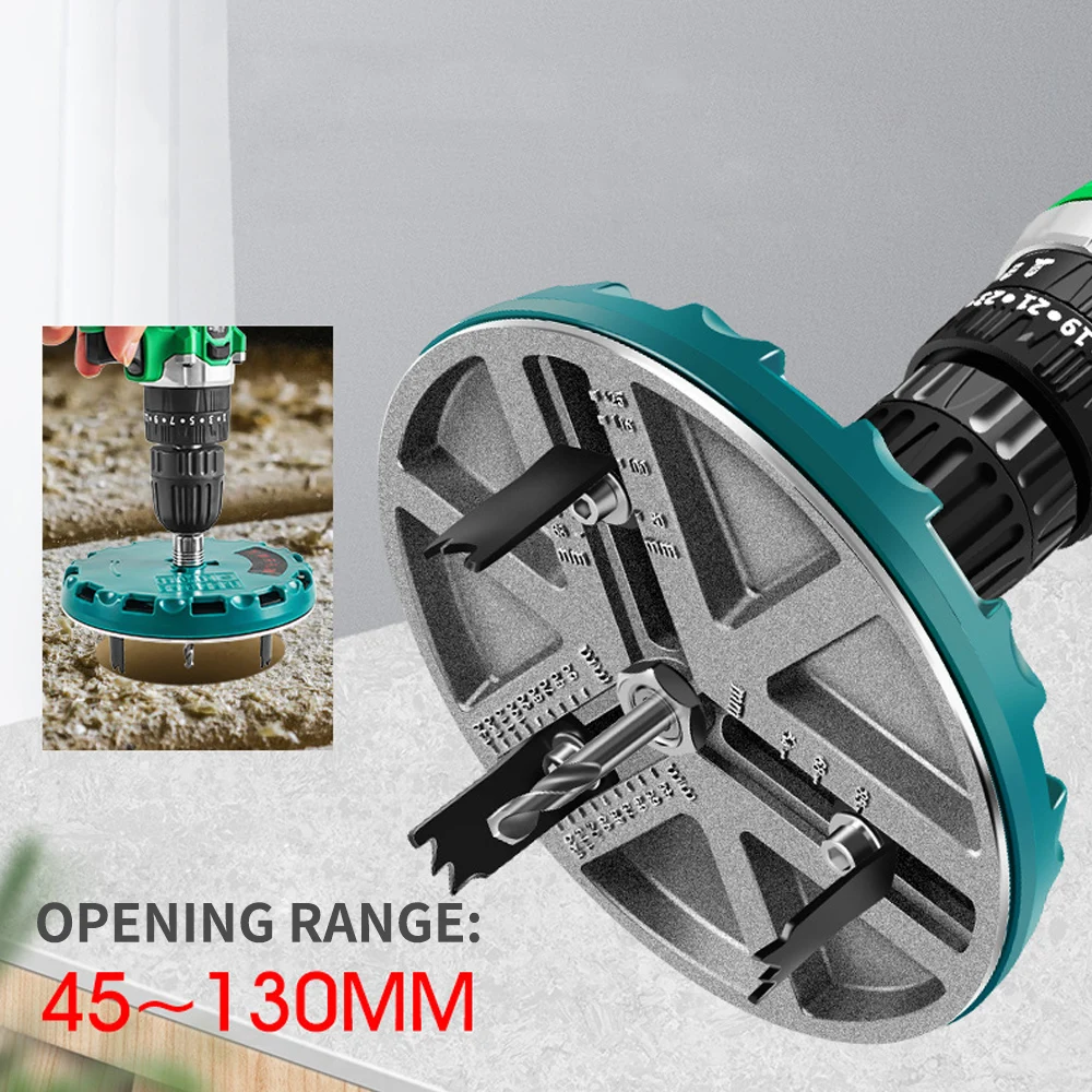 

Saw Cork Hole Board Cutter Diameter Drill Cutting Adjustable Woodworking 45mm-130mm Gypsum For Board Bit Tools Opener