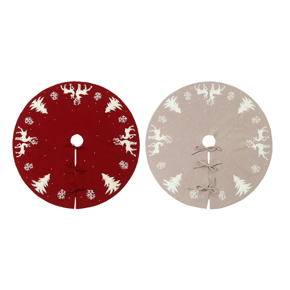 Юбки для рождественской елки акриловая 3D юбка с узором лося и снега коврик