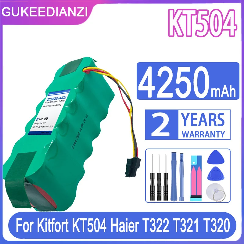 Сменный аккумулятор GUKEEDIANZI KT504 4250 мАч для Haier T322 T321 T320 для Panda X500 X580 X60 для Kitfort KT 504, батареи
