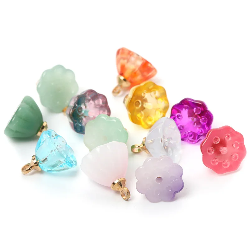 

100 шт./лот 10,5 мм DIY ожерелье браслет душевая головка стеклянная подвеска алюминиевый сплав металлические аксессуары