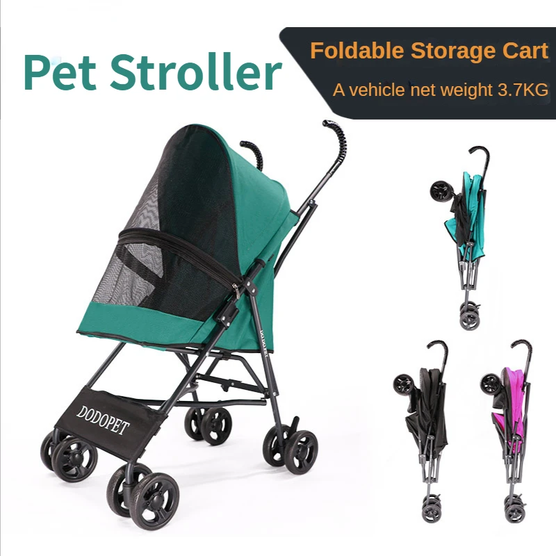 

Dog Strollers Pet 4 Wheels Travel Stroller For Dog Cat Pushchair Trolley Puppy Jogger Folding Carrier Outdoor Travel Supplie