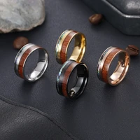 aesthetic rings for girls free shipping wood shell stainless steel couple ring signet ring man mens stainless steel rings women