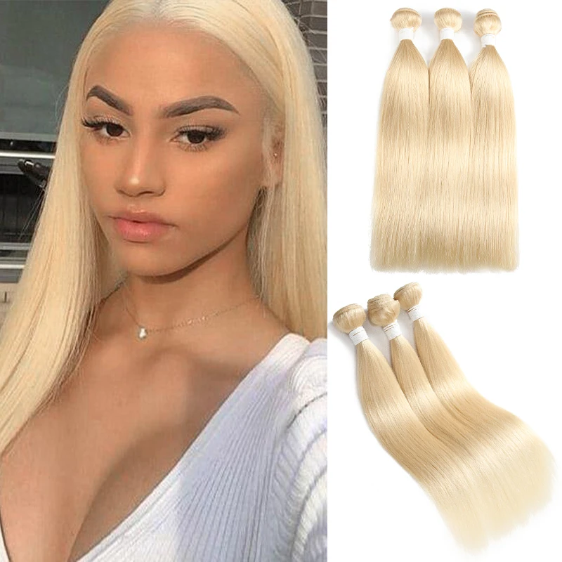 

613 Honey Blonde Color Hair Extension Brazilian Hair Weave Bundle 8-30 inch SOKU Straight Remy Human Hair Can Buy 3/4 Bundles