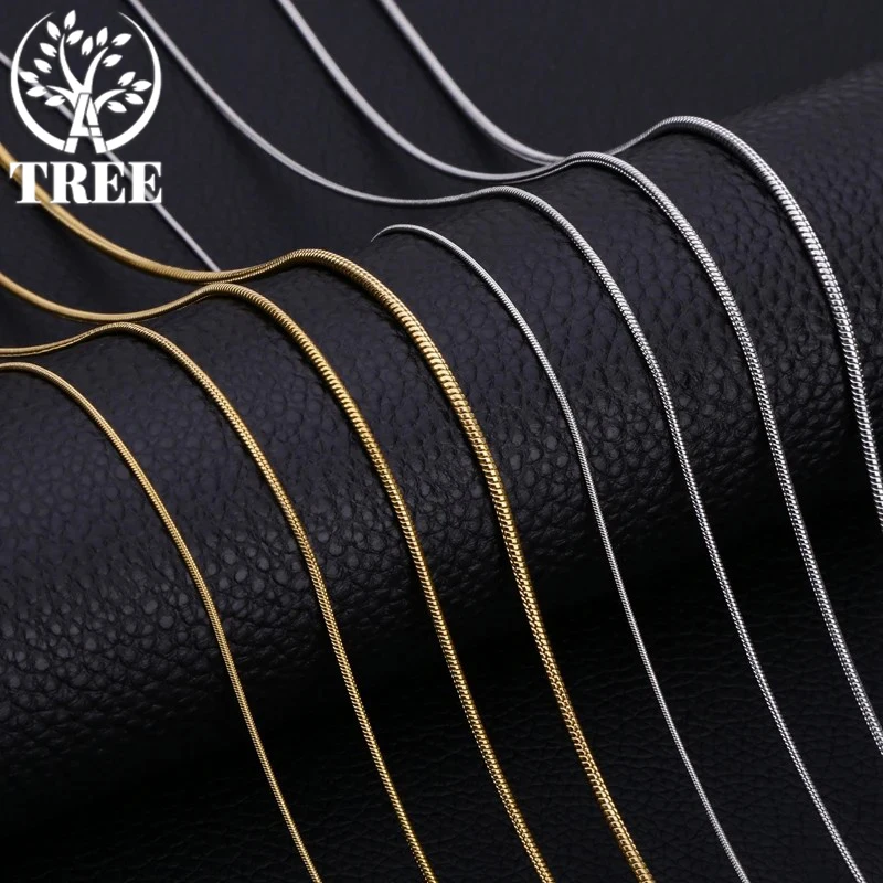 Цепочки ALITREE для мужчин из стерлингового серебра 925 пробы длиной 1 мм 2 3 змеевидные