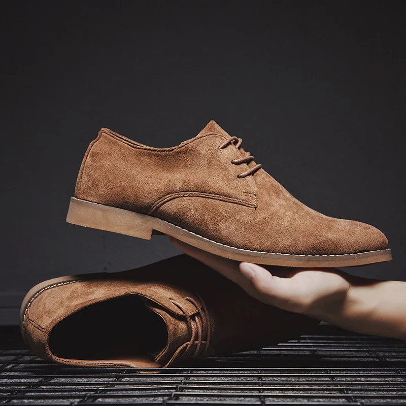

Men's Suede Oxford Leather Shoes Zapatillas Hombre Plus Size Men's Trend Casual Shoes